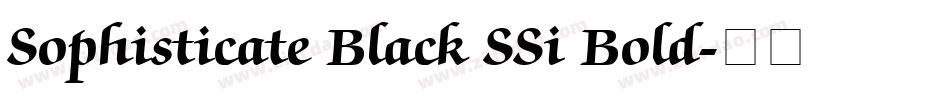 Sophisticate Black SSi Bold字体转换